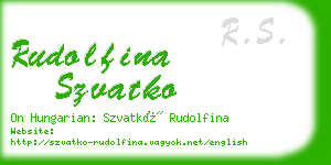 rudolfina szvatko business card